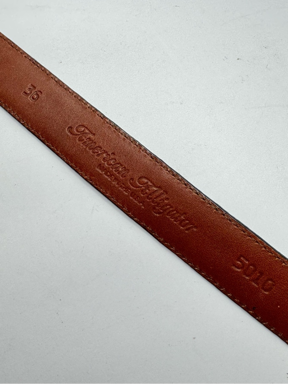 Torino American Alligator Mens 36 (34) Black Belt Paul Stuart Buckle Made in USA - Picture 2 of 10